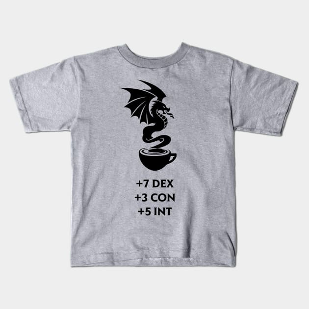 Dragon Roast Coffee Cup Magic Item Kids T-Shirt by OfficialTeeDreams